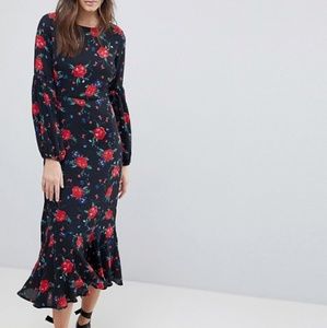 Fashion Union Maxi Prairie Dress With Balloon Slee